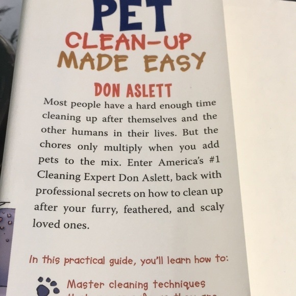 Pet Clean-Up Made Easy By Don Aslett Hardcover 2005 - Picture 3 of 8